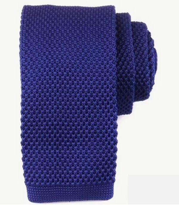 Knitted Long Ties - Royal Blue