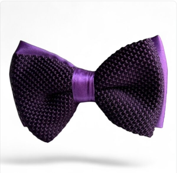 Knitted Bow Ties - Purple